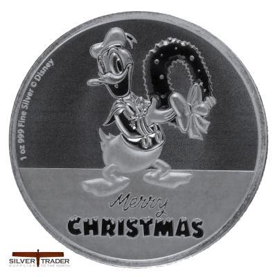 2022 Donald Duck Christmas Disney 1oz Silver Bullion Coin