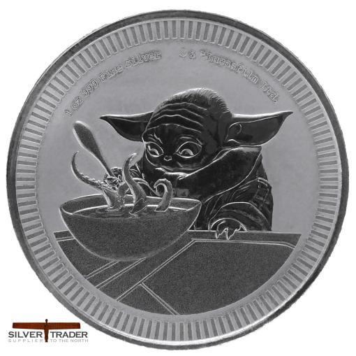2022 Grogu Baby Yoda Star Wars 1oz Silver Bullion Coin