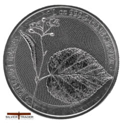 2022 Linden Leaf 5 Mark 1oz Silver Bullion Round