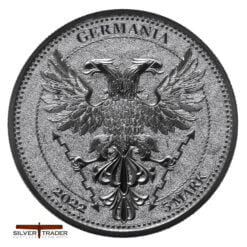 Alternative view of 2022 Linden Leaf 5 Mark 1oz Silver Bullion Round