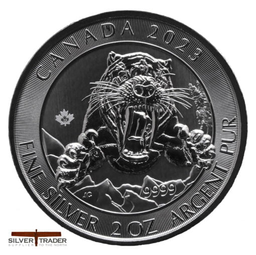 2023 Canadian Smilodon Sabre Toothed Cat 2oz Silver Bullion Coin