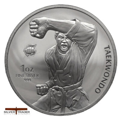 2022 Taekwondo South Korea 1 ounce Silver Bullion Medal