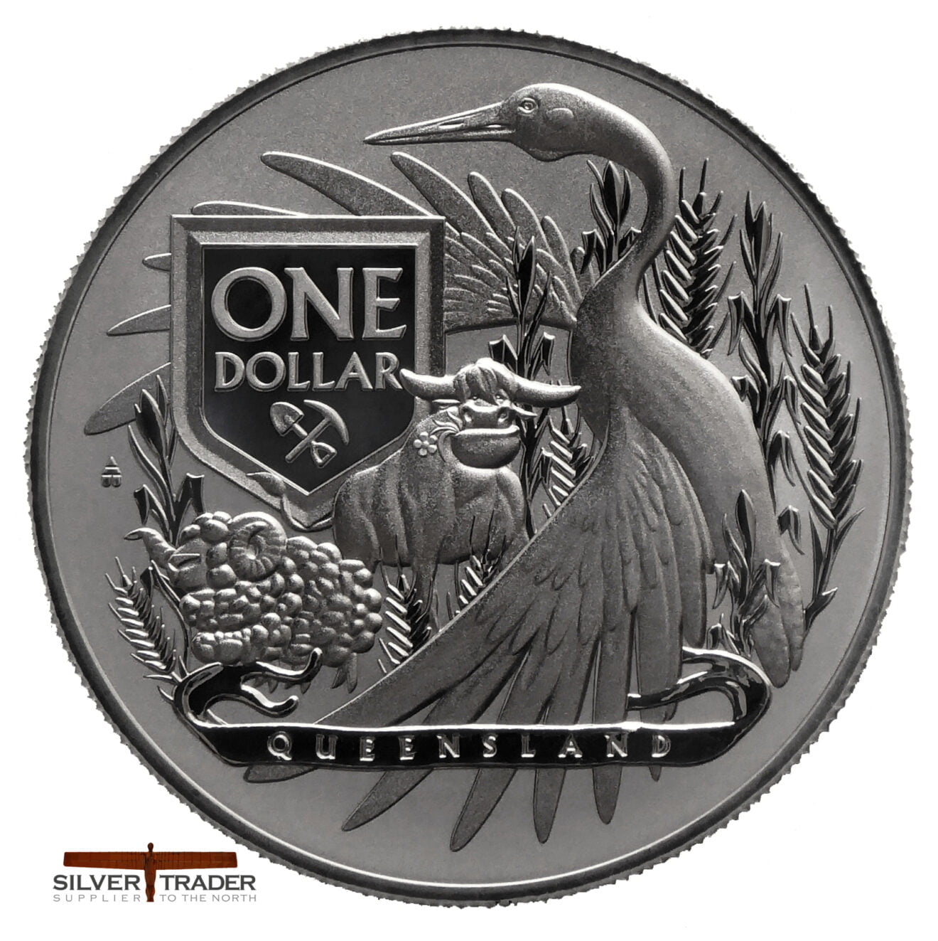 2023 Australian Queensland Coat of Arms 1oz Silver Bullion Coin