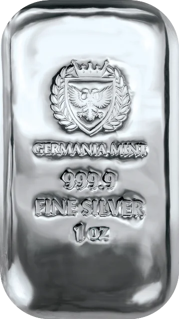 2025 Germania Mint 1oz Silver Bullion Cast Bar
