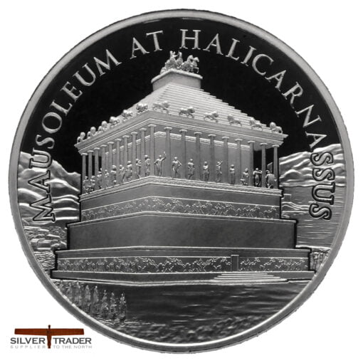2023 Mausoleum at Halicarnassus 7 Wonders 1oz Silver Bullion Round