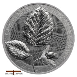2023 Beech Leaf 5 Mark 1oz Silver Bullion Round