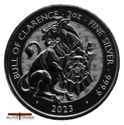 2023 Tudor Beasts Black Bull of Clarence 2oz Silver Bullion Coin