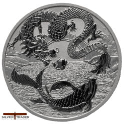2023 Dragon Koi Fish Myths Legends 1oz Silver Bullion Coin