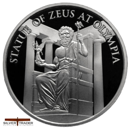 2023 Statue of Zeus 7 Wonders 1oz Silver Bullion Round