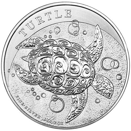 2015 Hawkesbill Turtle New Zealand 2oz Silver Bullion Coin