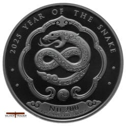 2025 Bhutan Lunar Snake 1 oz Silver Bullion Coin