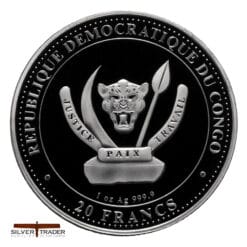 2024 Utahraptor Prehistoric Life Congo 1oz Silver Bullion Coin