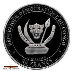 2024 Utahraptor Prehistoric Life Congo 1oz Silver Bullion Coin