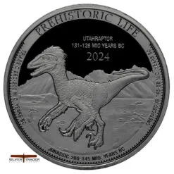 レア品 恐竜 銅貨 ラウンド 1オンス 純銅 2024-Utahraptor