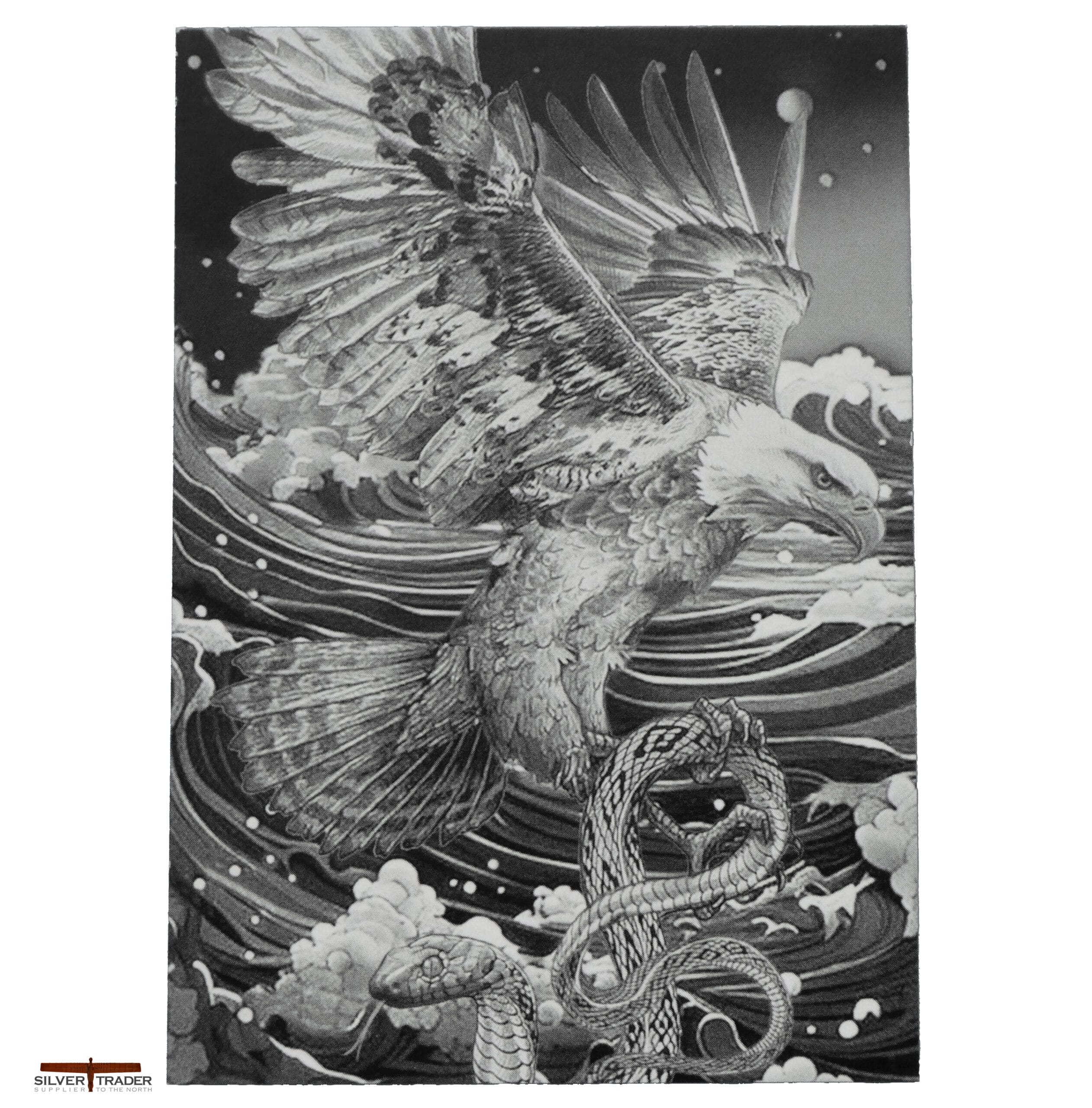 2025 Eagle and the Serpent 1oz Proof Like Silver Bullion Bar - Image 6