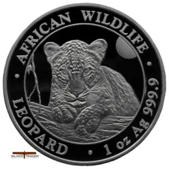 2025 Somalian Leopard African Wildlife 1oz Silver Bullion Coin