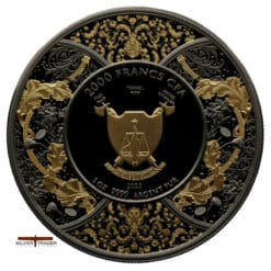 2025 Durga Hindu Goddess Dark Gilded 1oz Silver Bullion Proof