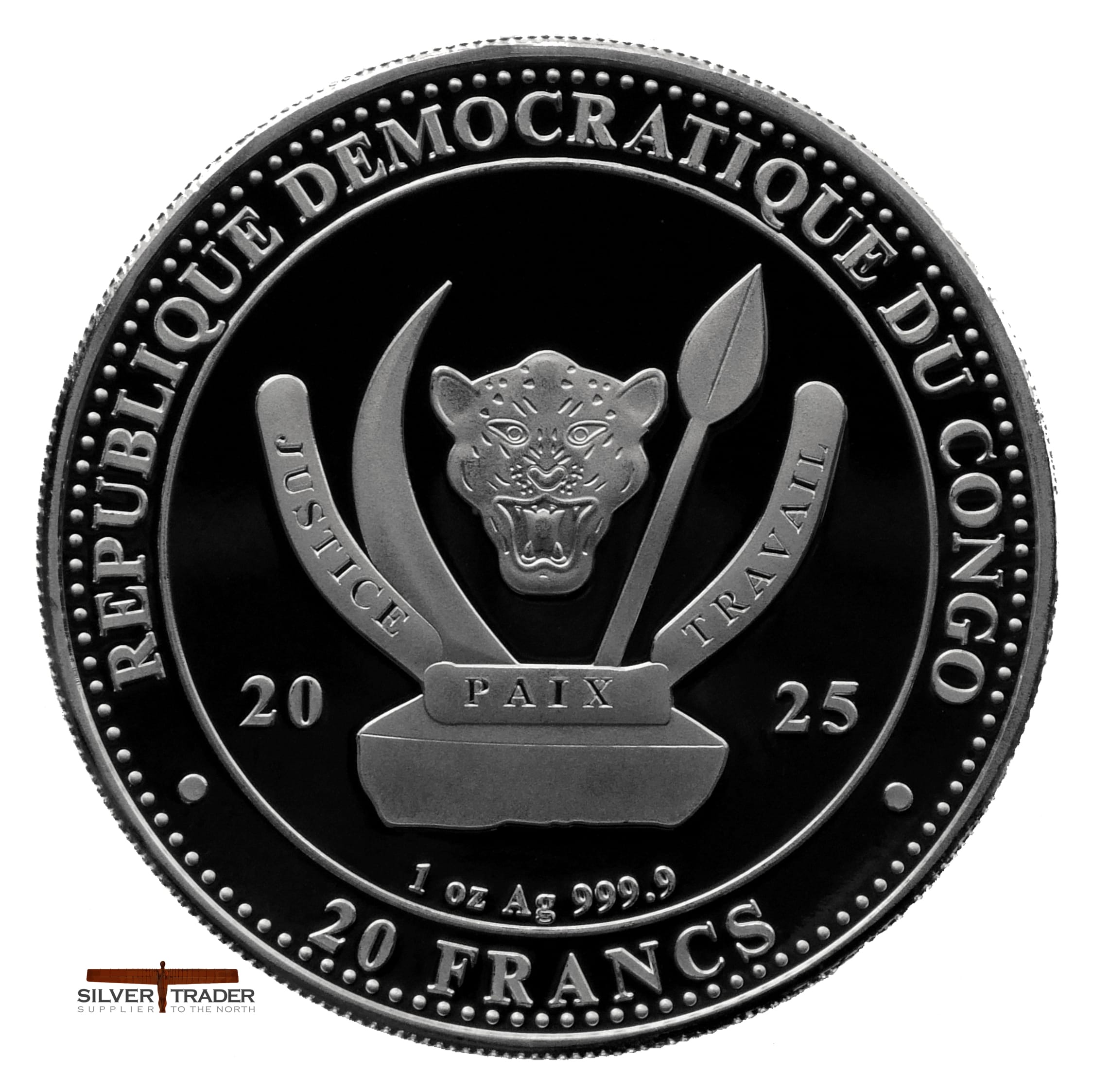 2025 The Lion Worlds Wildlife Congo 1oz Silver Bullion Coin