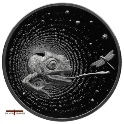 2025 Chameleon Herpeton Ultra High Relief 1oz Silver Bullion Proof