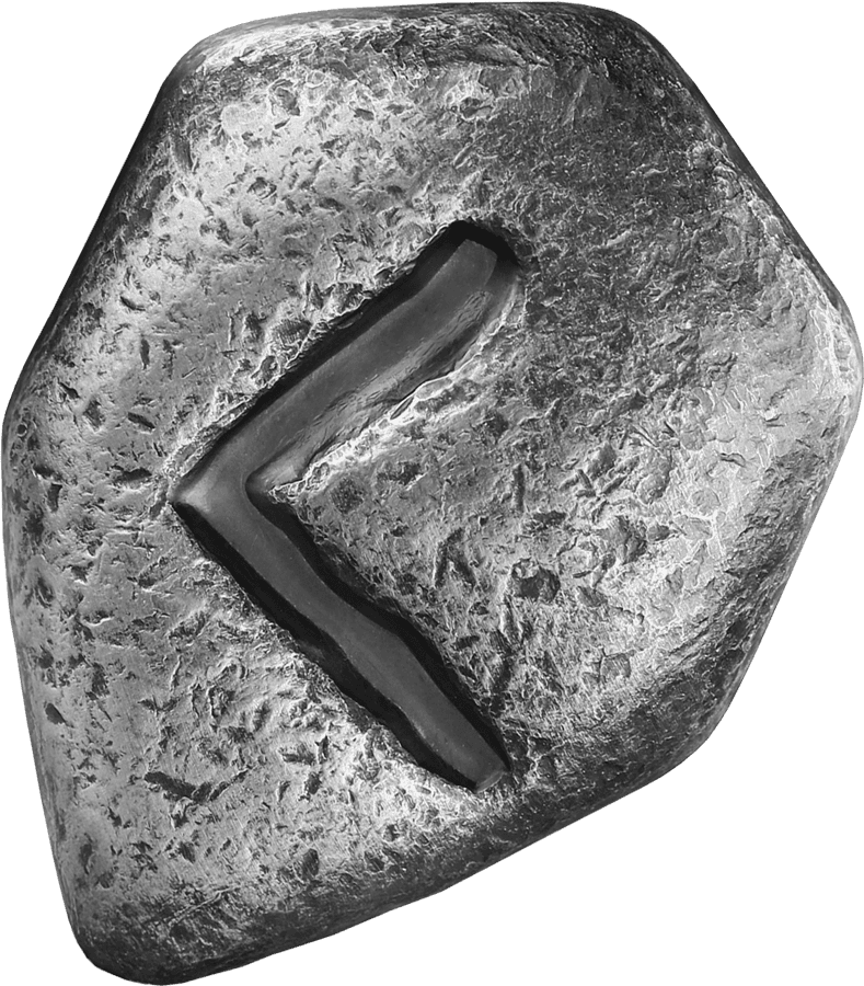 2025 Kenaz Rune Germania Mint 1oz Silver Bullion Cast Bar - Image 2