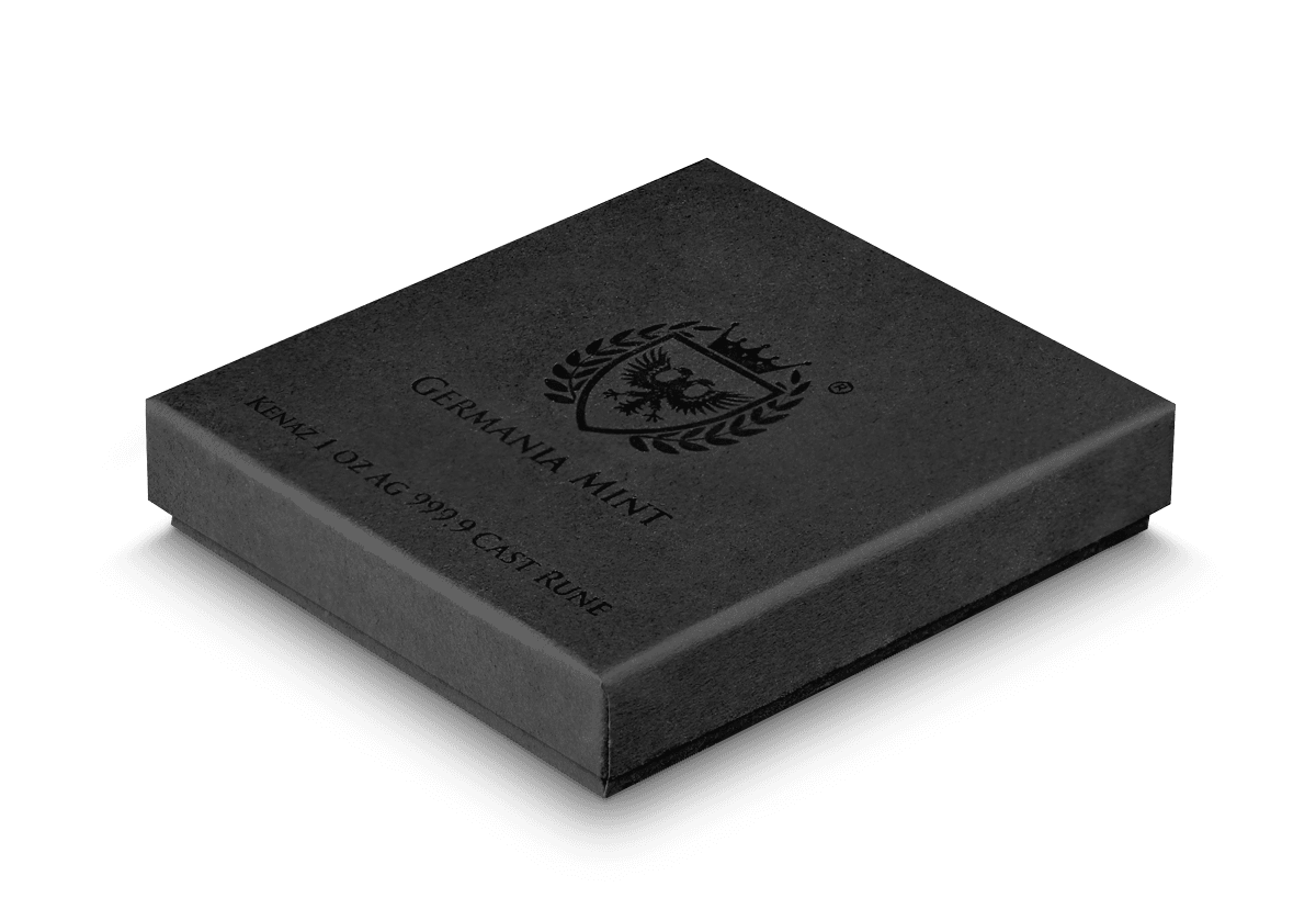 2025 Kenaz Rune Germania Mint 1oz Silver Bullion Cast Bar - Image 5