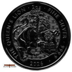 2026 Queens Lion Tudor Beasts 2oz Silver Bullion Coin