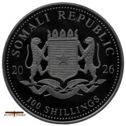 Alternative view of 2026 Somalian Elephant 1oz Silver Bullion Coin