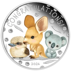 2026 New Born Baby Australian Coloured 1/2oz Silver Bullion Proof