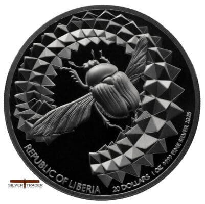 2025 Scarab Beetle Entoma UH Relief 1oz Silver Bullion Proof