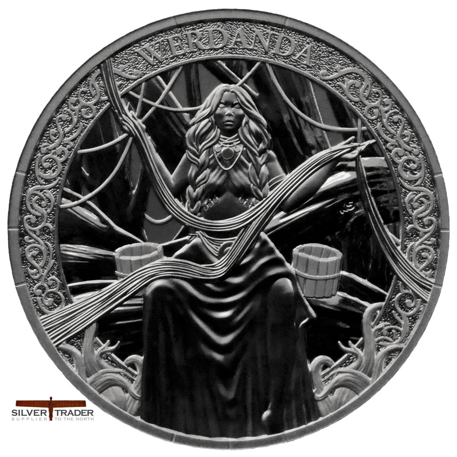 Silver Blog 2026 Werdanda The Norns Ancient Seeress 1oz Silver Bullion Round