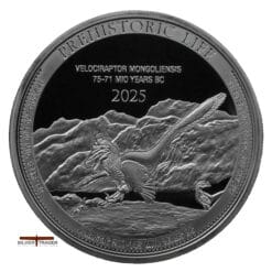 2025 Velociraptor Prehistoric Life Congo 1oz Silver Bullion Coin
