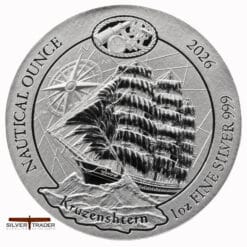 2026 HMS Kruzenschtern Nautical Rwanda 1oz Silver Bullion Coin