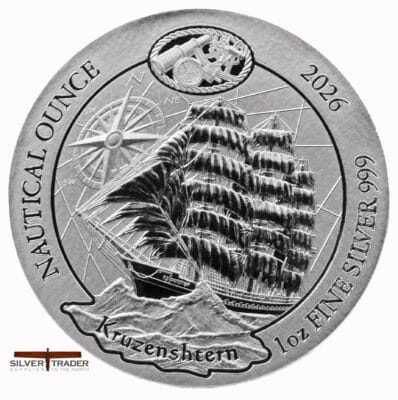 2026 HMS Kruzenschtern Nautical Rwanda 1oz Silver Bullion Coin