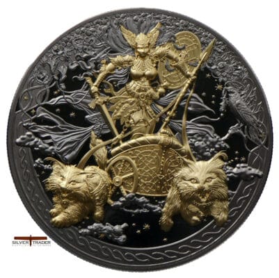 2026 Freyja Dark Gilded Ultra High Relief 2oz Silver Bullion Proof
