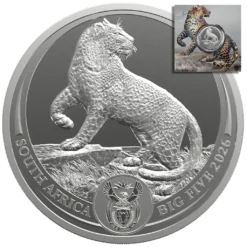 Alternative view of 2026 South African Leopard Big 5 Series3 1oz Silver Bullion Coin