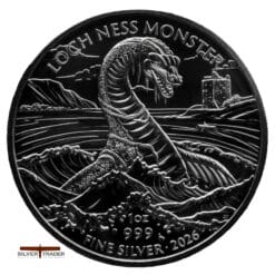 2026 Nessie Loch Ness Monster 1oz Silver Bullion Coin