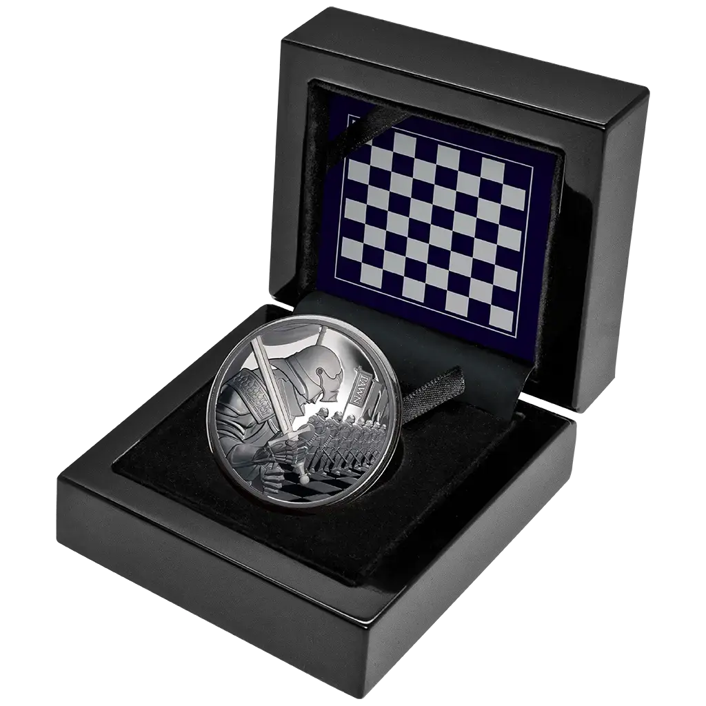 2026 Chess Pawn Niue Black 1oz Silver Bullion Proof - Image 4