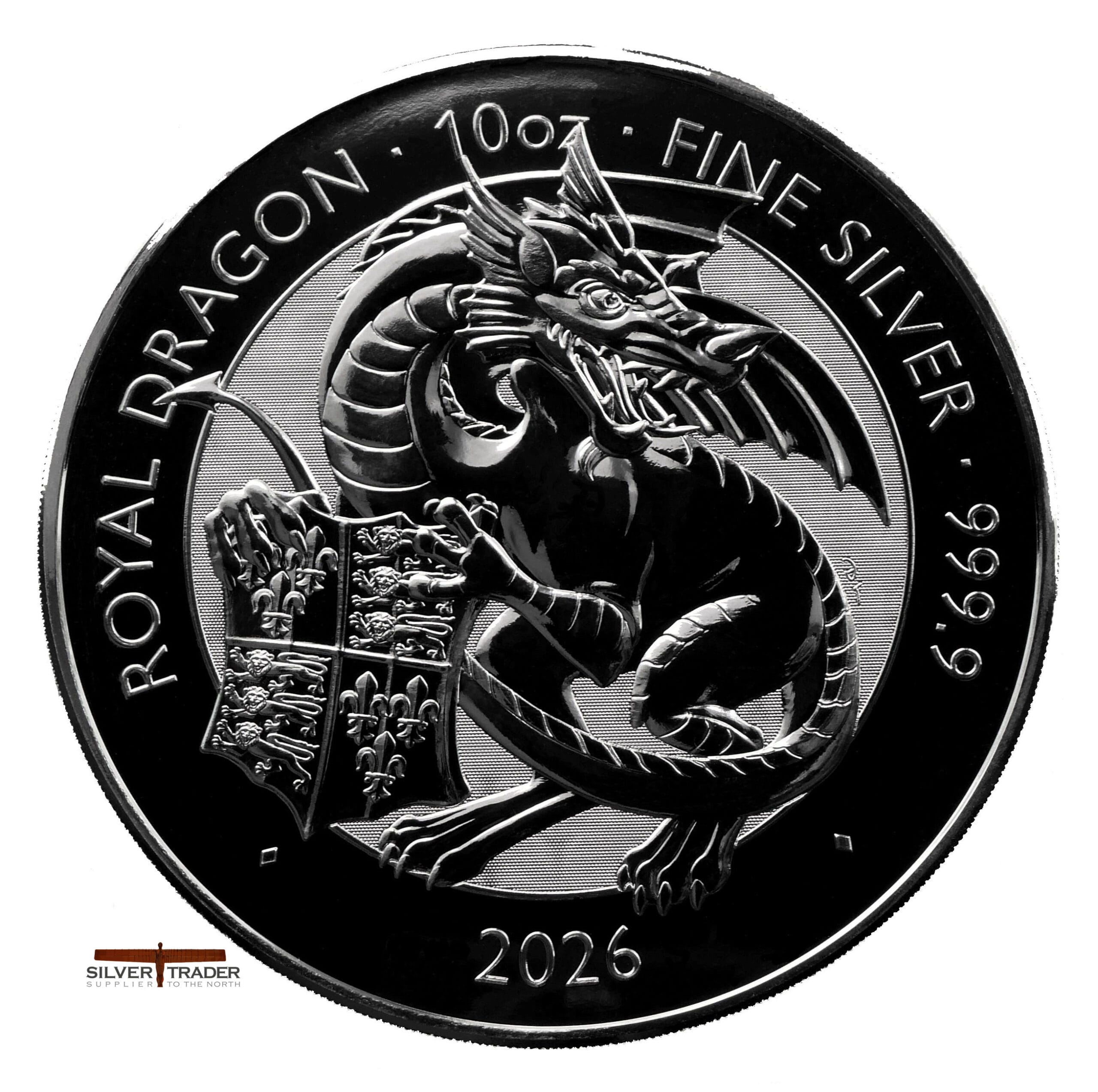 2026 Royal Dragon 10oz Tudor Beasts Silver Bullion Coin