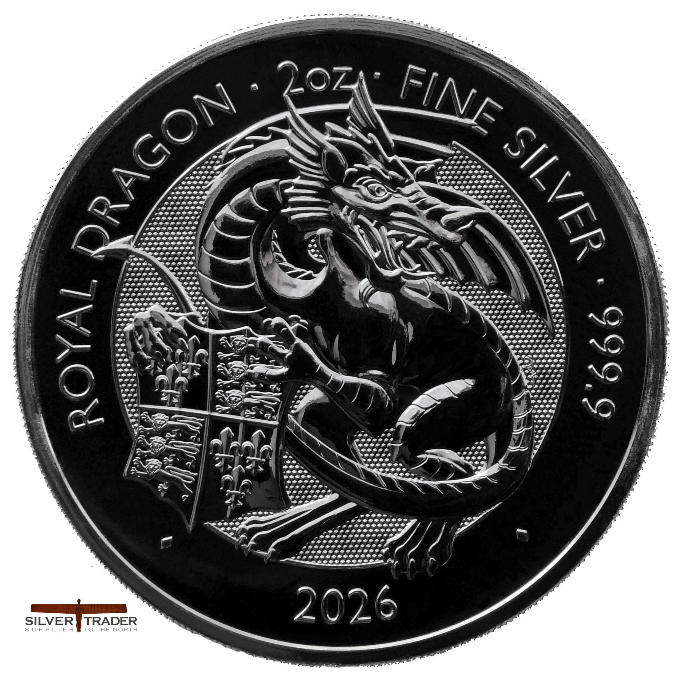 2026 Royal Dragon Tudor Beasts 2oz Silver Bullion Coin