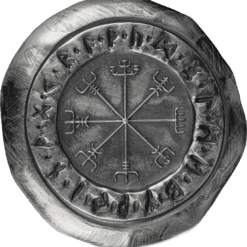 2026 Vegvisir Rune Germania Mint 2oz Silver Bullion Stamp Bar - Image 2
