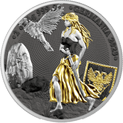 Alternative view of 2023 Germania BU ANA Edition enobled 2oz Silver Bullion Round