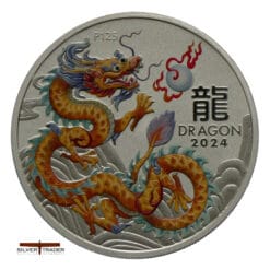 2024 Australian Golden Lunar Dragon 1/2 oz Silver Bullion Coin