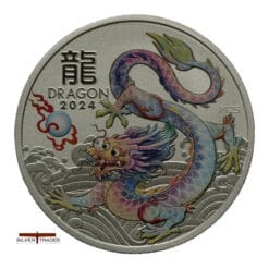 2024 Australian White Lunar Dragon 1/2 oz Silver Bullion Coin