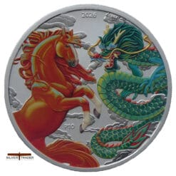 2026 Dragon Horse Fire Earth Myths Legends 1oz Silver Bullion Coin