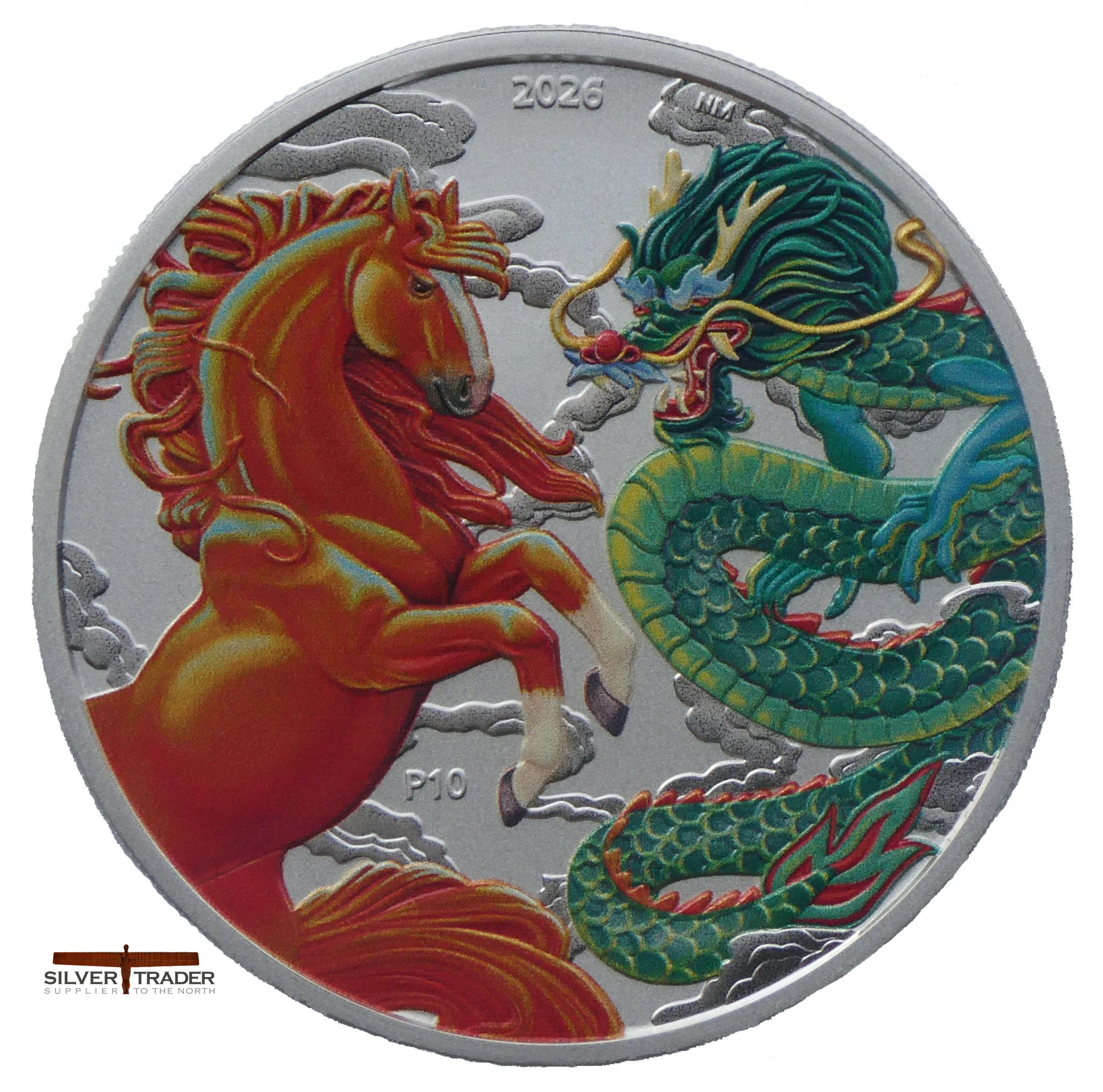 2026 Dragon Horse Fire Earth Myths Legends 1oz Silver Bullion Coin