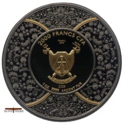Alternative view of 2026 Durga Hindu Goddess Dark Gilded 1oz Silver Bullion Proof