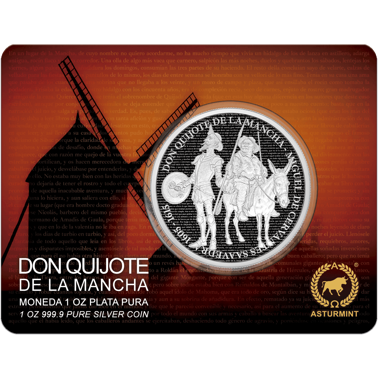 2026 Don Quijote De La Mancha 1oz silver Bullion Proof