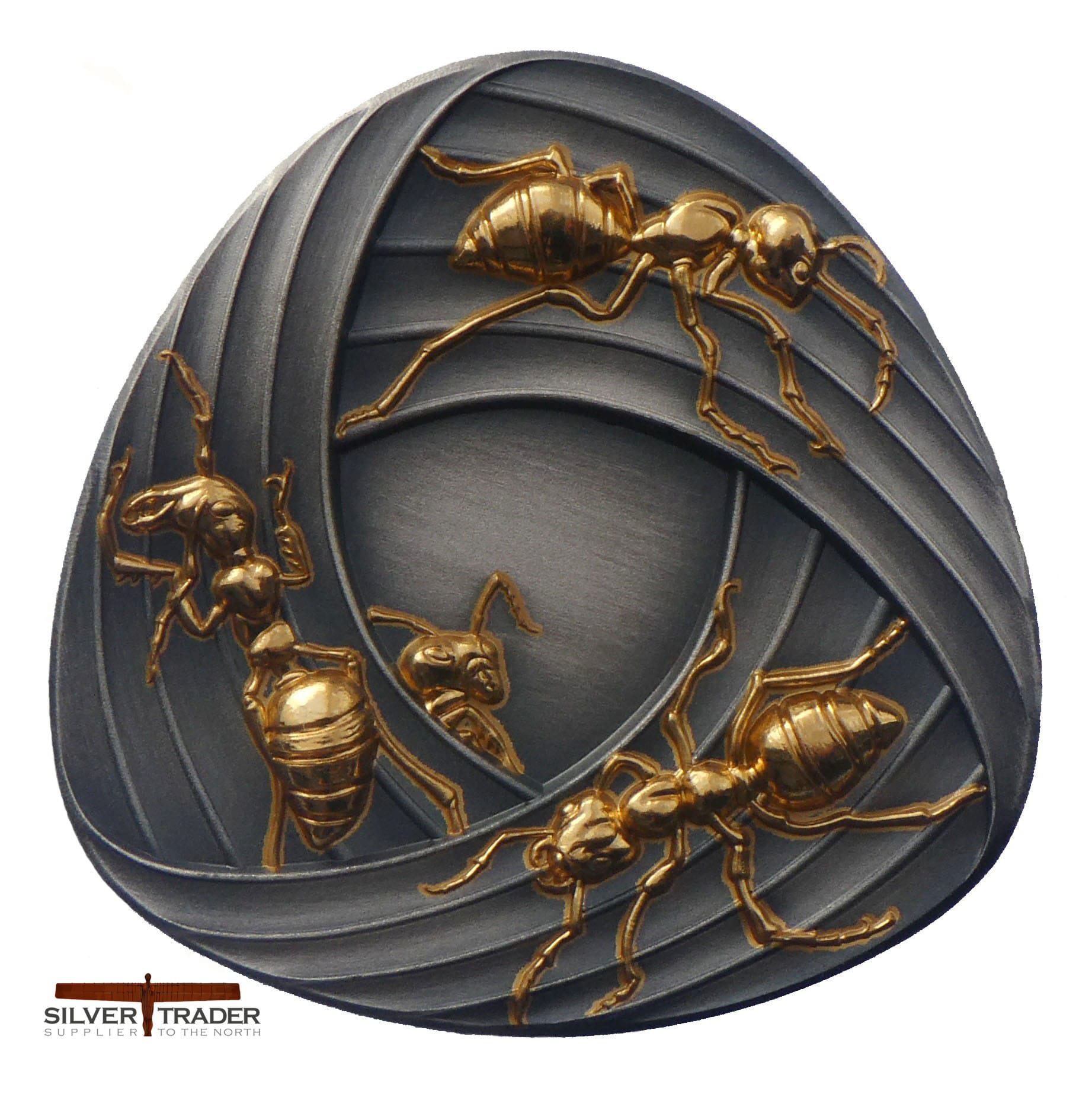 2026 Mobius Strip Ants Gilded UHR 1oz Silver Bullion Proof