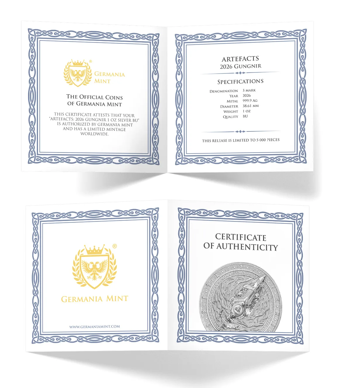 2026 Gungnir Artifacts Germania 1oz Silver Bullion Coin - Image 5