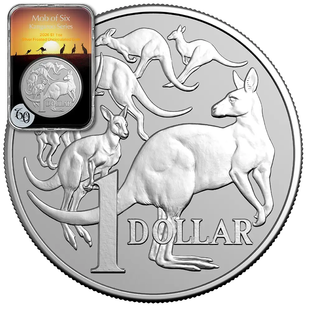 2026 Australian Mob of Six Kangaroo 1oz Silver Bullion Coin
